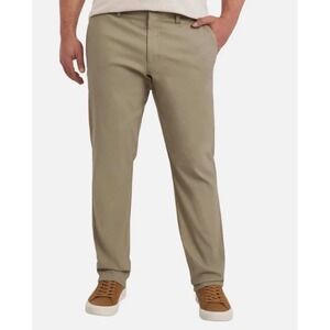 Weatherproof Vintage Mens Tech Pant Tan Straight Fit 34x32 Stretch Water Resist